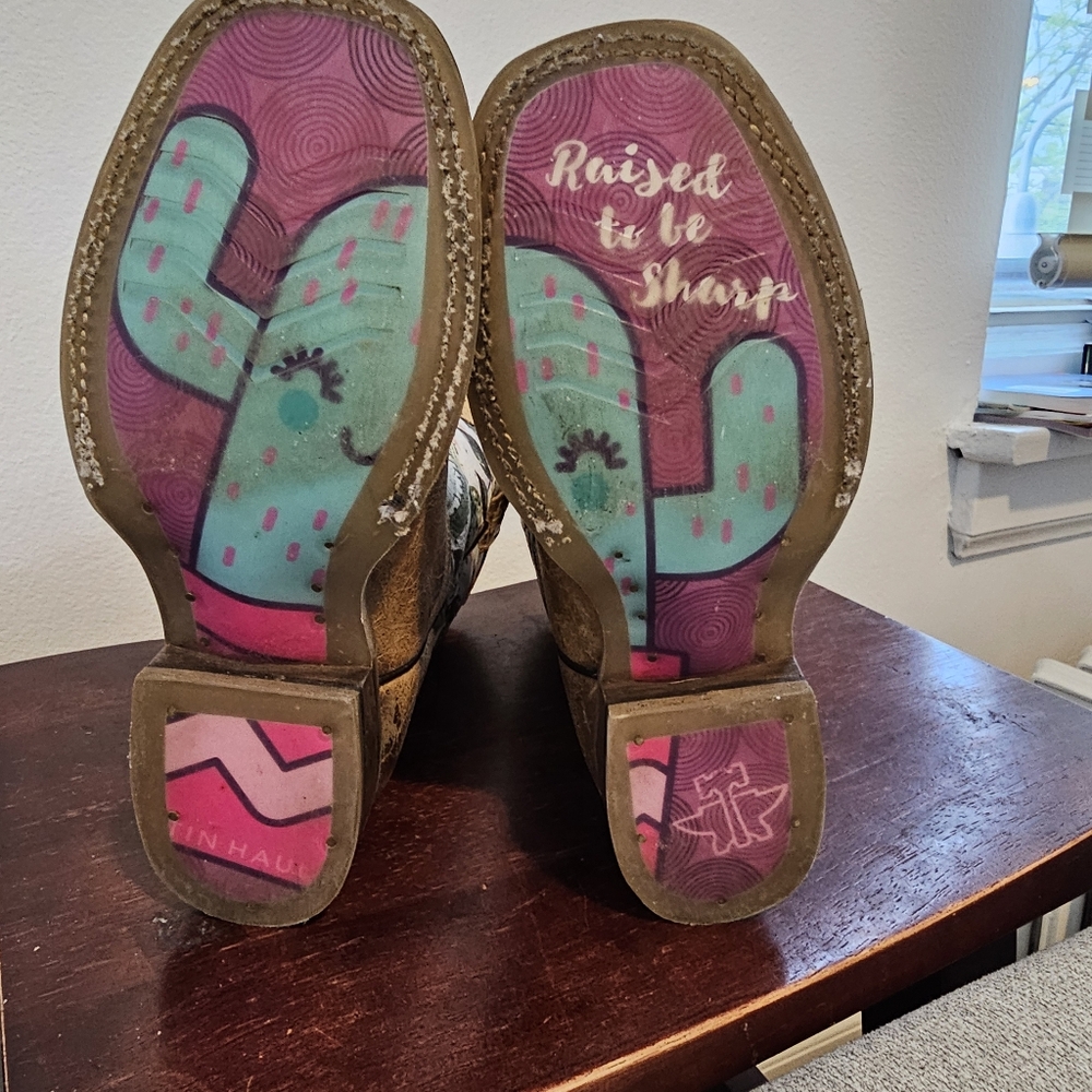 Tin Haul Handcrafted girls leather boots